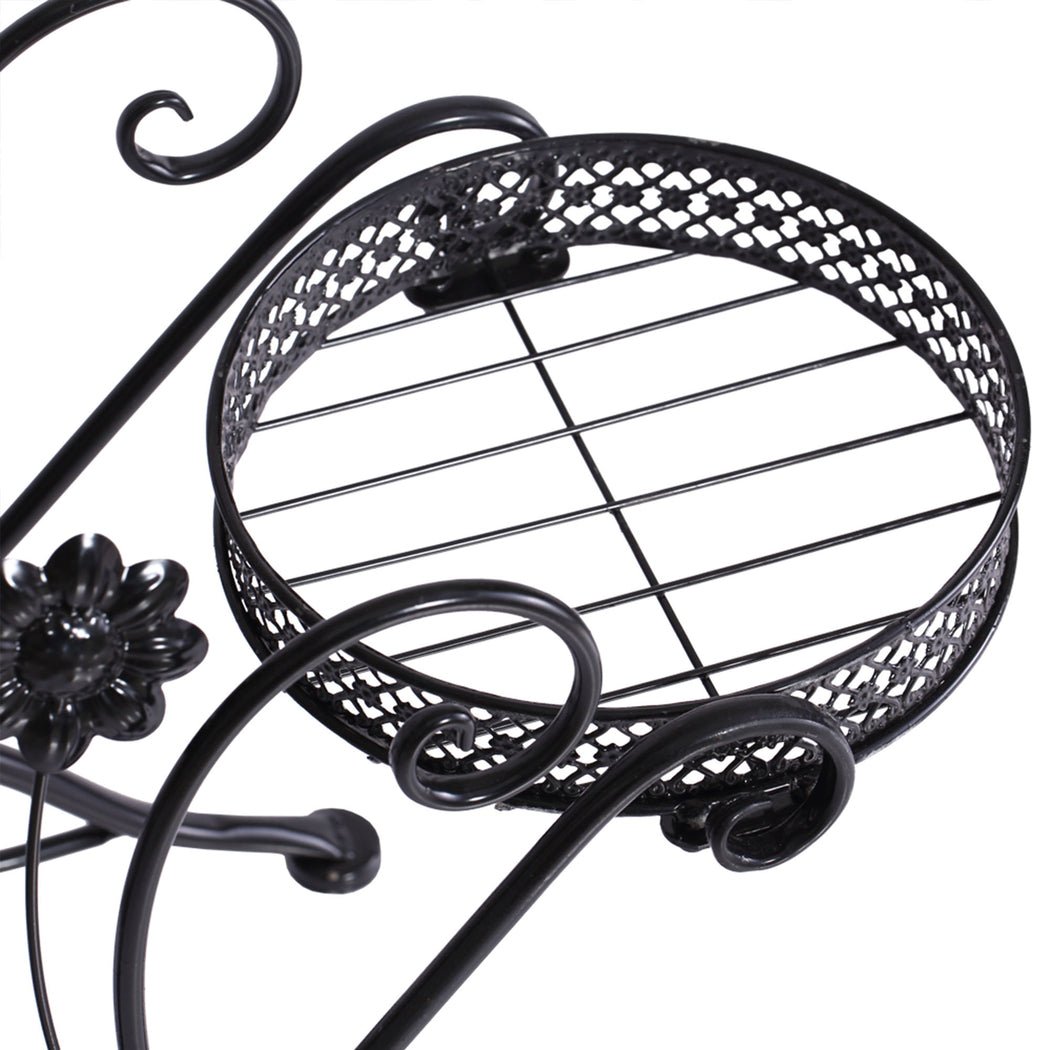 Metal Plant Stand for Indoor and Outdoor Use - Black - Rivercity House & Home Co. (ABN 18 642 972 209) - Affordable Modern Furniture Australia