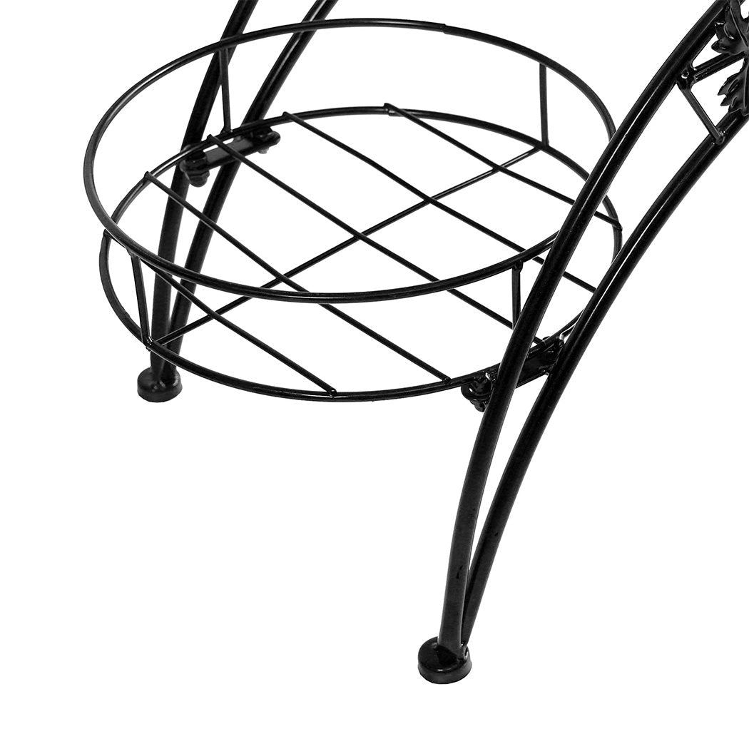 Metal Plant Stand for Indoor and Outdoor Use - Black - Rivercity House & Home Co. (ABN 18 642 972 209) - Affordable Modern Furniture Australia