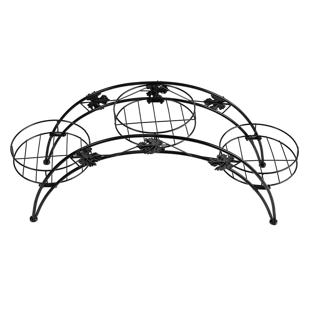 Metal Plant Stand for Indoor and Outdoor Use - Black - Rivercity House & Home Co. (ABN 18 642 972 209) - Affordable Modern Furniture Australia