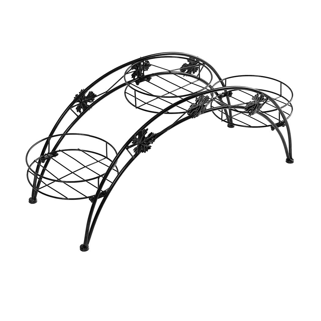 Metal Plant Stand for Indoor and Outdoor Use - Black - Rivercity House & Home Co. (ABN 18 642 972 209) - Affordable Modern Furniture Australia