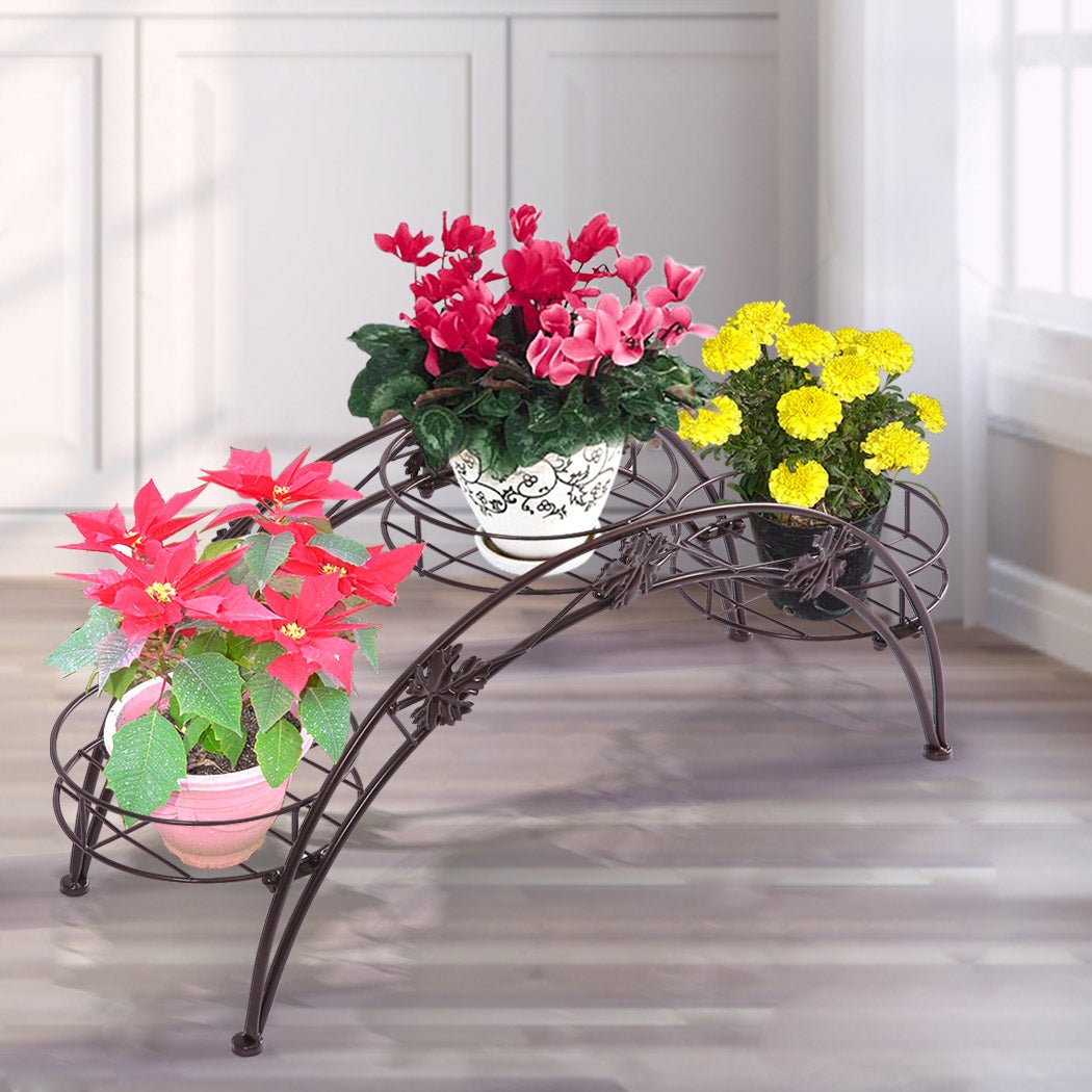 Metal Plant Stand for Indoor and Outdoor Use - Bronze - Rivercity House & Home Co. (ABN 18 642 972 209) - Affordable Modern Furniture Australia
