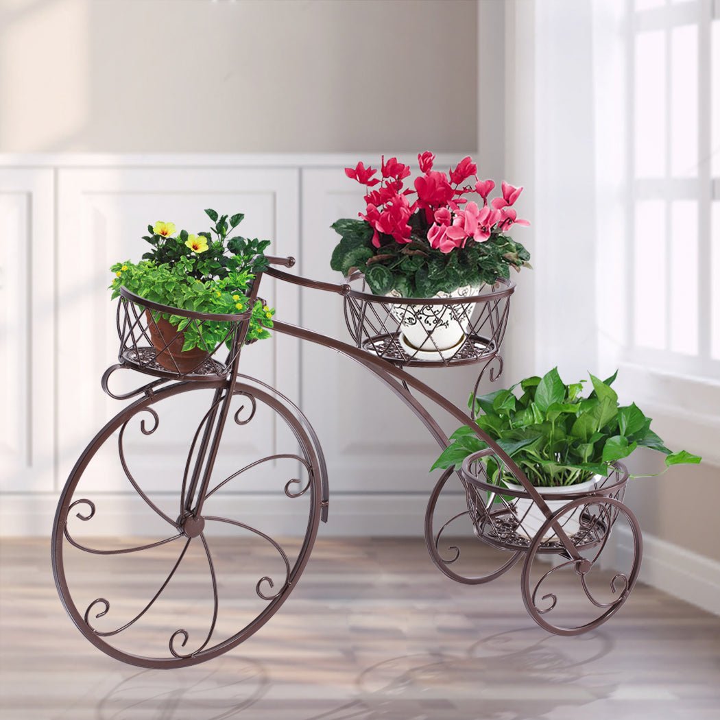 Metal Plant Stand for Indoor and Outdoor Use - Bronze - Rivercity House & Home Co. (ABN 18 642 972 209) - Affordable Modern Furniture Australia