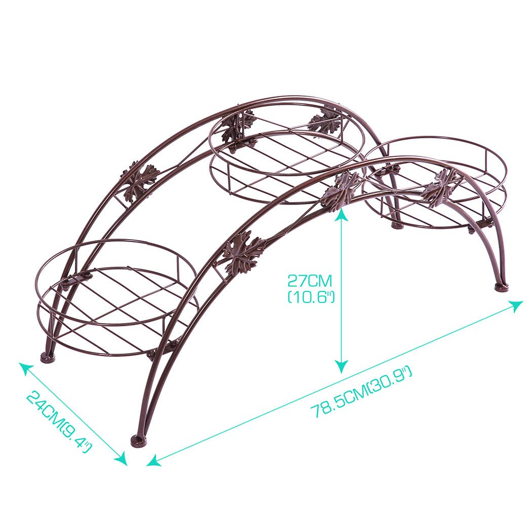 Metal Plant Stand for Indoor and Outdoor Use - Bronze - Rivercity House & Home Co. (ABN 18 642 972 209) - Affordable Modern Furniture Australia