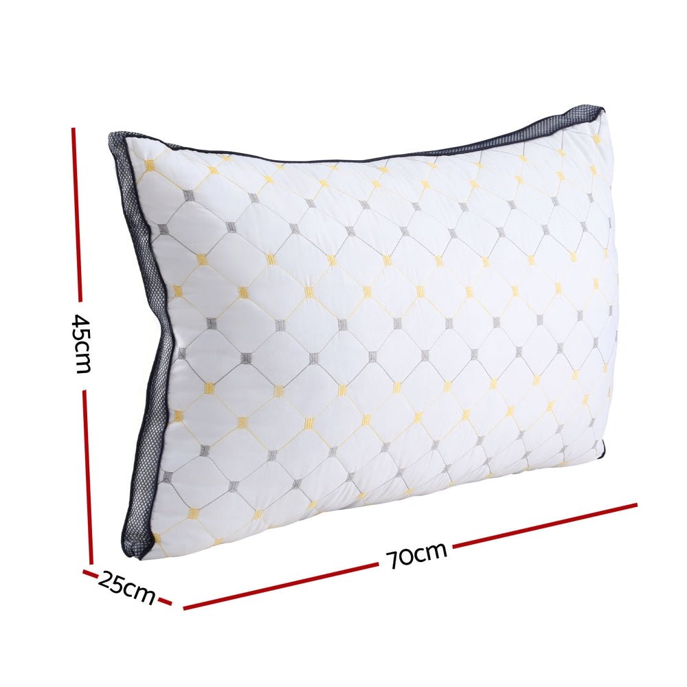 Microfibre Pillow 70x45x25cm - White - Home & Garden > Bedding > Pillows - Rivercity House & Home Co. (ABN 18 642 972 209) - Affordable Modern Furniture Australia