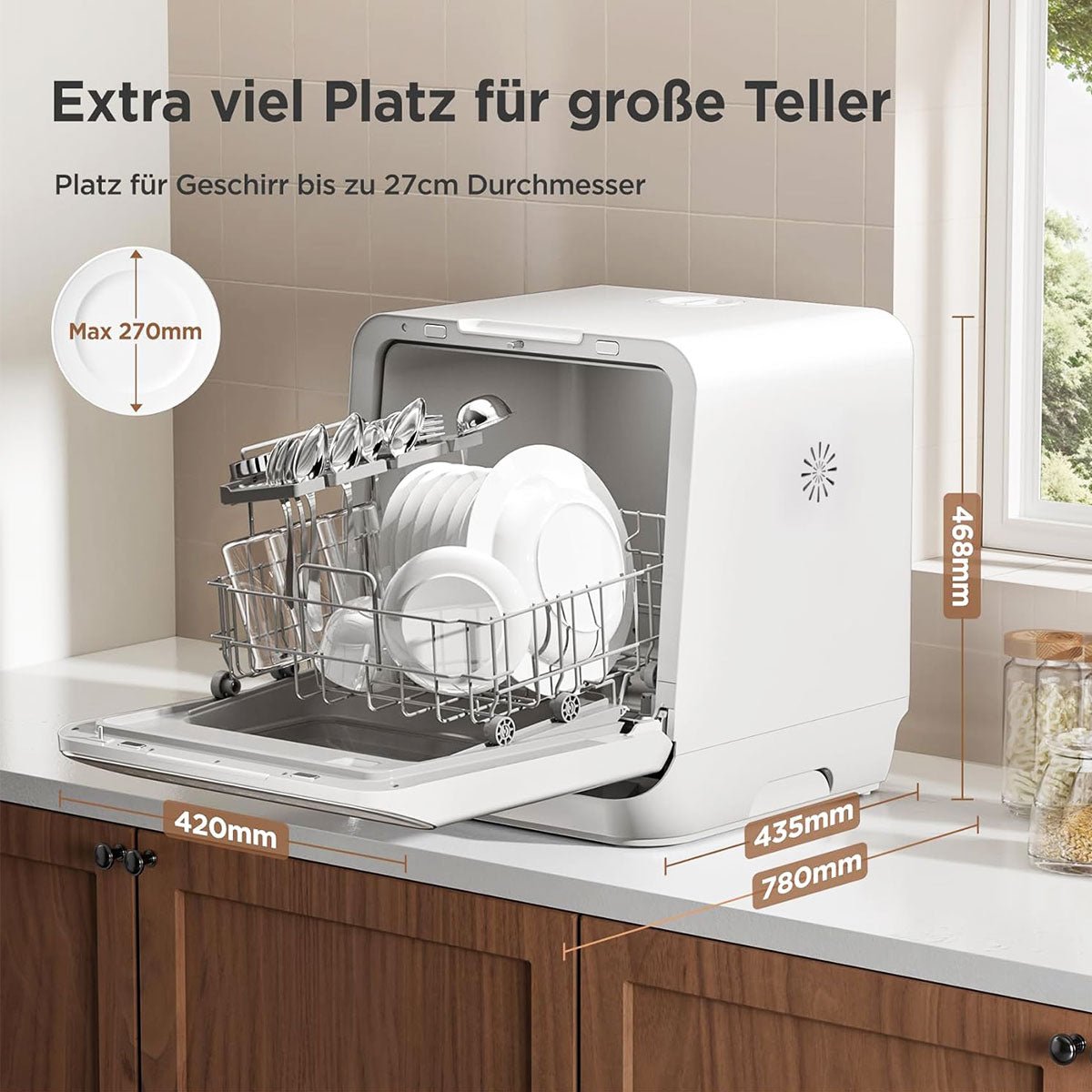 Midea 3rd Generation Bench Top Mini Dishwasher - Appliances > Kitchen Appliances > Dishwashers - Rivercity House & Home Co. (ABN 18 642 972 209) - Affordable Modern Furniture Australia