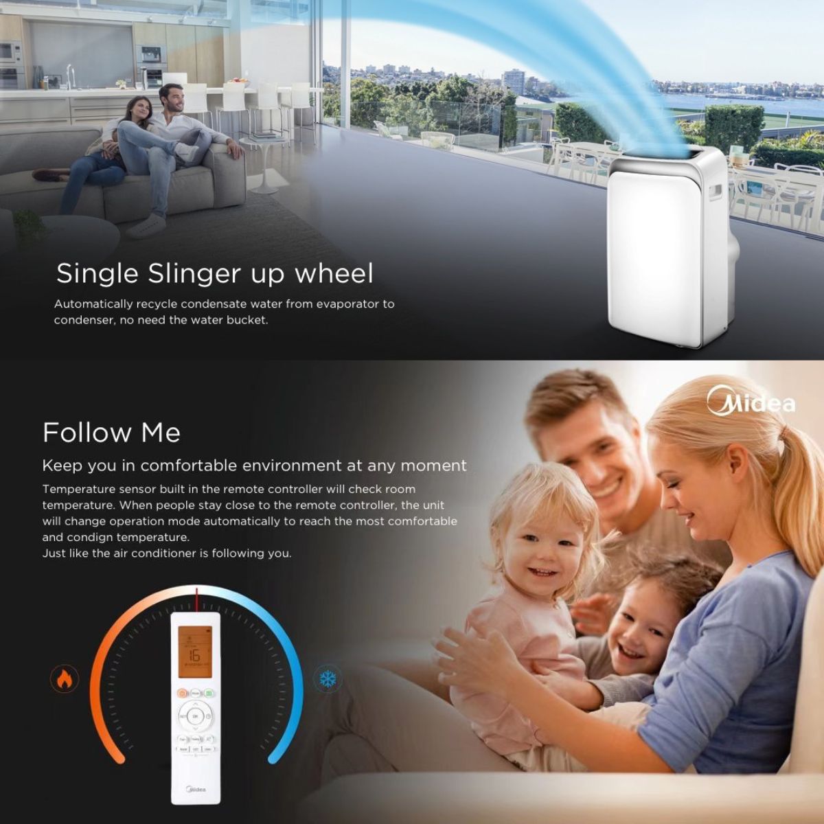 Midea 4.0KW 3in1 Portable Air Conditioner Dehumidifier with Cooling Drying and Sleeping Mode - Appliances > Air Conditioners > Portable Air Conditioners - Rivercity House & Home Co. (ABN 18 642 972 209) - Affordable Modern Furniture Australia