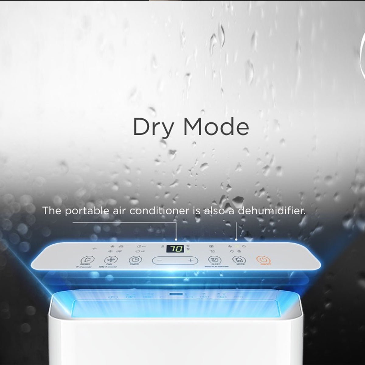 Midea 4.0KW 3in1 Portable Air Conditioner Dehumidifier with Cooling Drying and Sleeping Mode - Appliances > Air Conditioners > Portable Air Conditioners - Rivercity House & Home Co. (ABN 18 642 972 209) - Affordable Modern Furniture Australia
