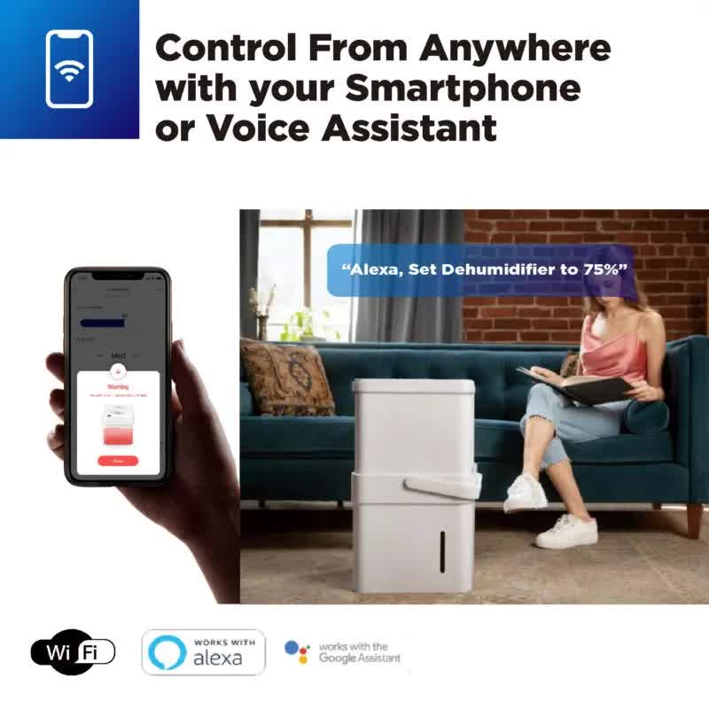 Midea Cube dehumidifier with smart wi - fi, 12L tank for up to 20L per day dehumidification MDDM20 - Appliances > Aroma Diffusers & Humidifiers > Dehumidifiers - Rivercity House & Home Co. (ABN 18 642 972 209) - Affordable Modern Furniture Australia