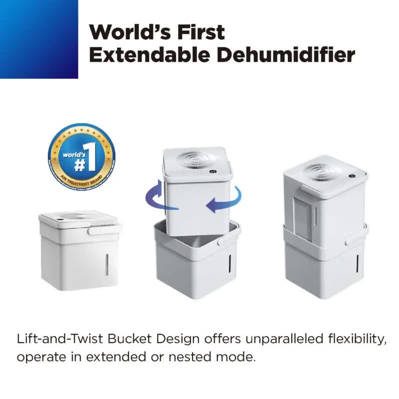 Midea Cube dehumidifier with smart wi - fi, 12L tank for up to 20L per day dehumidification MDDM20 - Appliances > Aroma Diffusers & Humidifiers > Dehumidifiers - Rivercity House & Home Co. (ABN 18 642 972 209) - Affordable Modern Furniture Australia