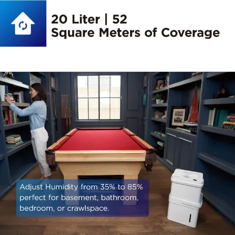 Midea Cube dehumidifier with smart wi - fi, 12L tank for up to 20L per day dehumidification MDDM20 - Appliances > Aroma Diffusers & Humidifiers > Dehumidifiers - Rivercity House & Home Co. (ABN 18 642 972 209) - Affordable Modern Furniture Australia
