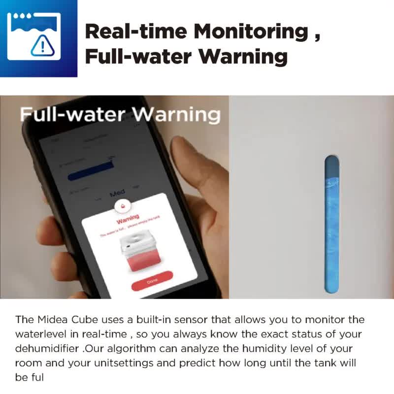 Midea Cube dehumidifier with smart wi - fi, 12L tank for up to 20L per day dehumidification MDDM20 - Appliances > Aroma Diffusers & Humidifiers > Dehumidifiers - Rivercity House & Home Co. (ABN 18 642 972 209) - Affordable Modern Furniture Australia