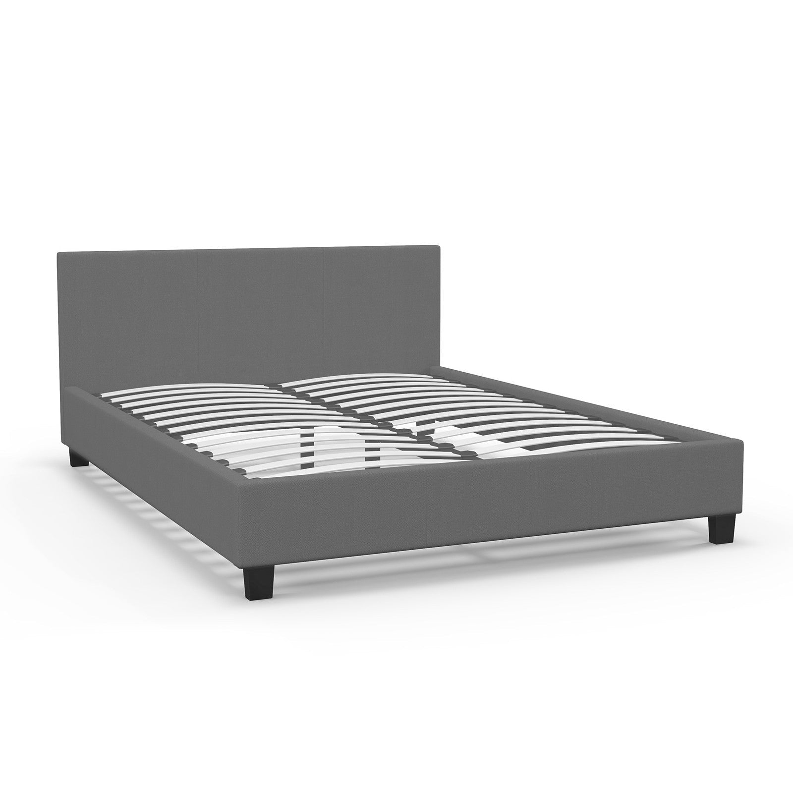 Milano Sienna Single Bed Frame with Headboard Model 2 - Grey No.28 - Rivercity House & Home Co. (ABN 18 642 972 209) - Affordable Modern Furniture Australia