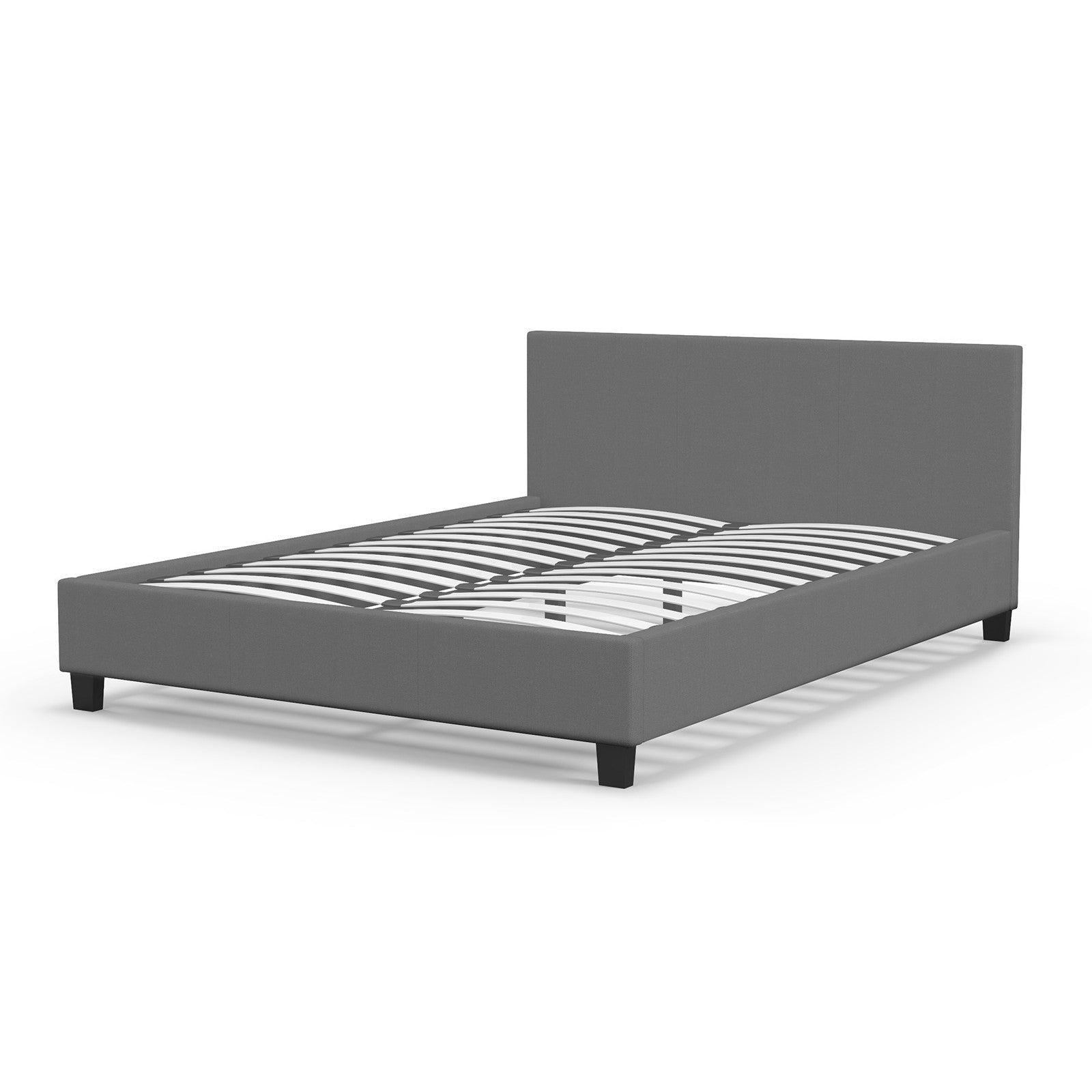 Milano Sienna Single Bed Frame with Headboard Model 2 - Grey No.28 - Rivercity House & Home Co. (ABN 18 642 972 209) - Affordable Modern Furniture Australia