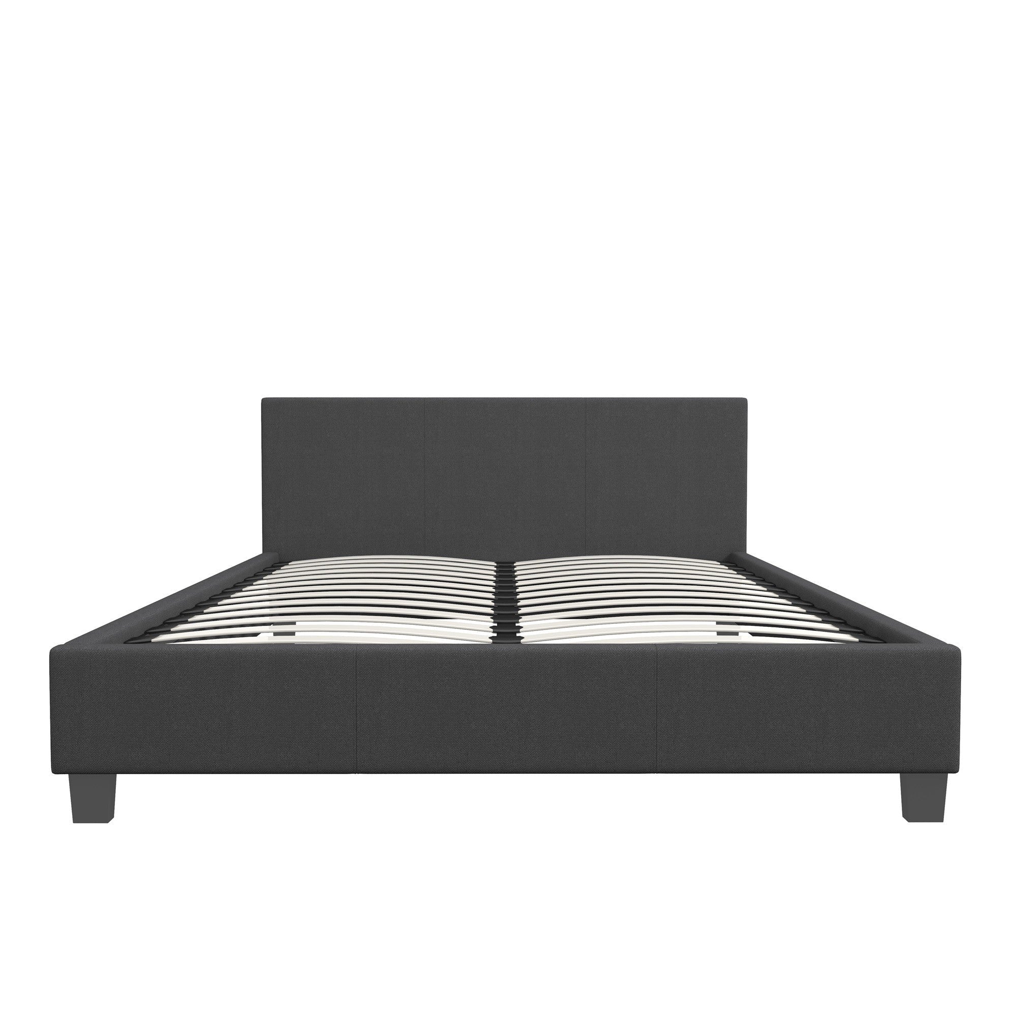 Milano Sienna Single Platform Bed with Headboard - Charcoal No.35 - Rivercity House & Home Co. (ABN 18 642 972 209) - Affordable Modern Furniture Australia