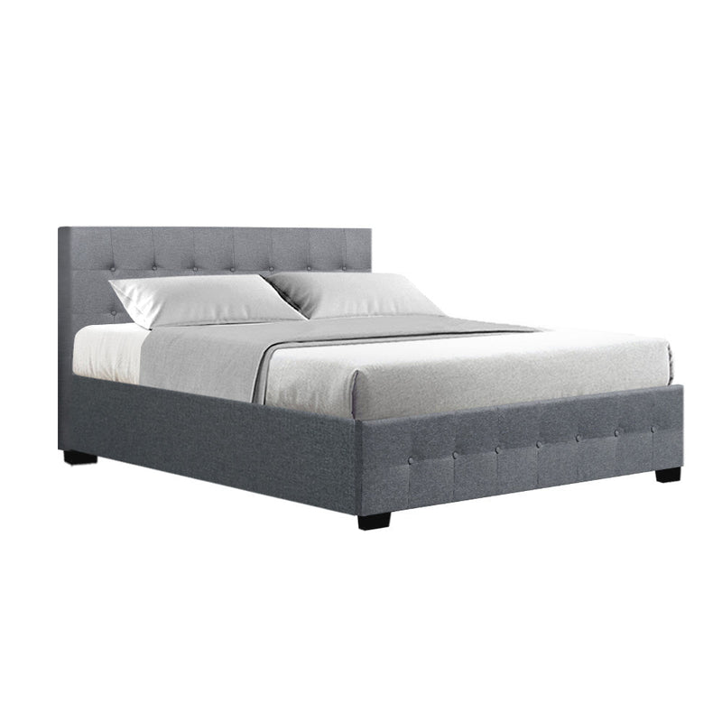 Mindil Storage Double Bed Frame Grey - Furniture > Bedroom - Rivercity House & Home Co. (ABN 18 642 972 209) - Affordable Modern Furniture Australia