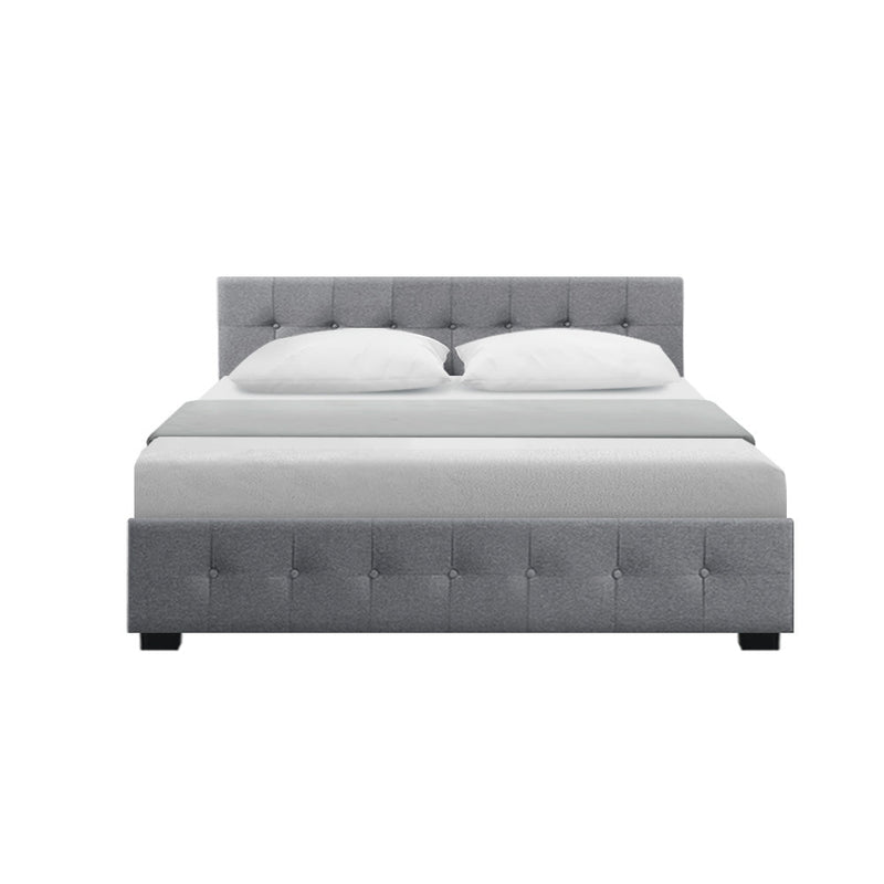 Mindil Storage Double Bed Frame Grey - Furniture > Bedroom - Rivercity House & Home Co. (ABN 18 642 972 209) - Affordable Modern Furniture Australia