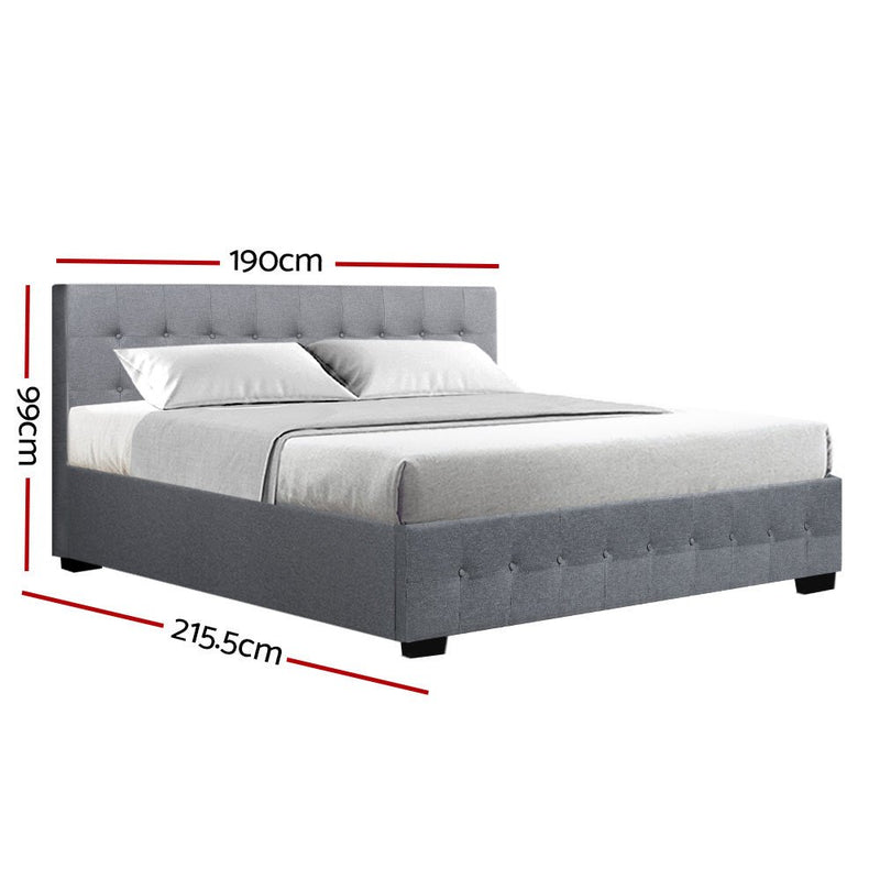 Mindil Storage King Bed Frame Grey - Furniture > Bedroom - Rivercity House & Home Co. (ABN 18 642 972 209) - Affordable Modern Furniture Australia