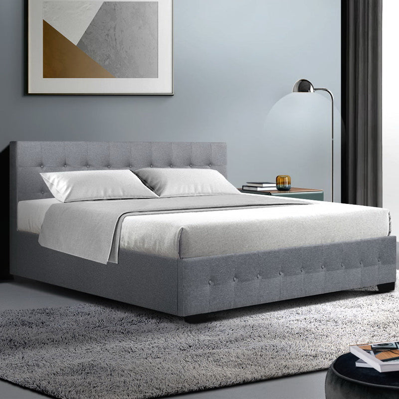 Mindil Storage King Bed Frame Grey - Furniture > Bedroom - Rivercity House & Home Co. (ABN 18 642 972 209) - Affordable Modern Furniture Australia