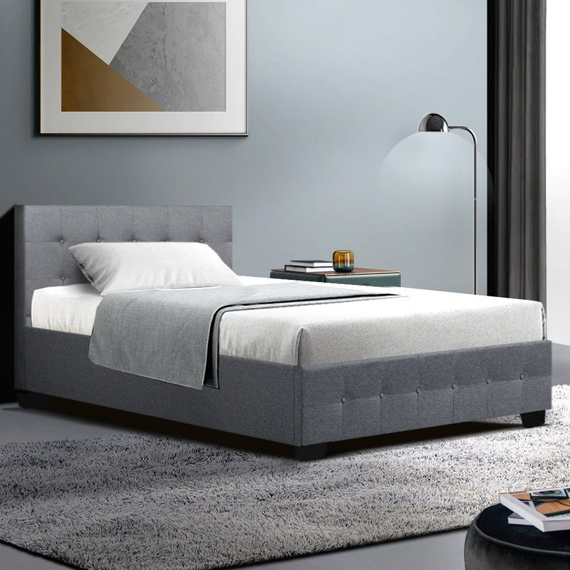 Mindil Storage King Single Bed Frame Grey - Furniture > Bedroom - Rivercity House & Home Co. (ABN 18 642 972 209) - Affordable Modern Furniture Australia