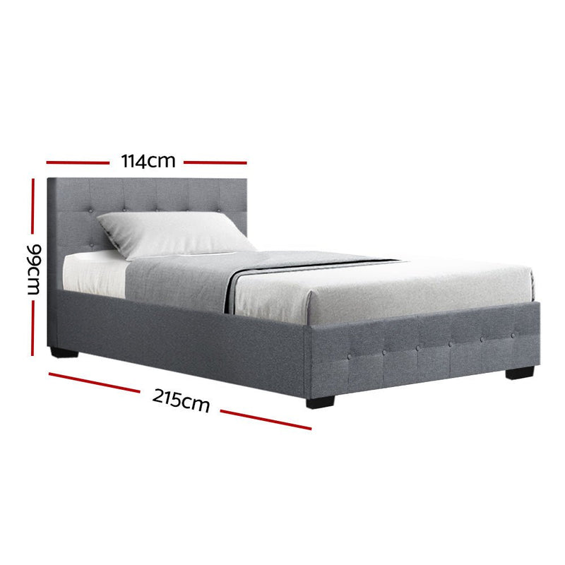 Mindil Storage King Single Bed Frame Grey - Furniture > Bedroom - Rivercity House & Home Co. (ABN 18 642 972 209) - Affordable Modern Furniture Australia