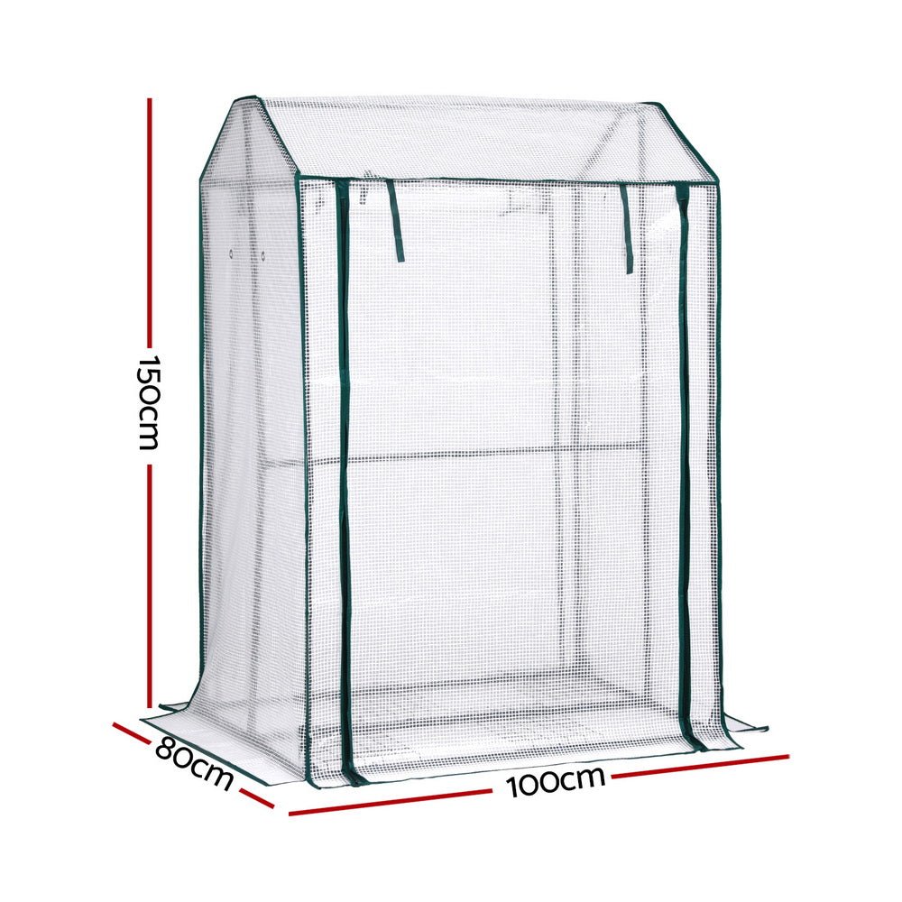 Mini Greenhouse PE Cover Green House Roll - Up Zippered Door 1.0x0.8x1.5M - Home & Garden > Greenhouses > Greenhouses & Accessories - Rivercity House & Home Co. (ABN 18 642 972 209) - Affordable Modern Furniture Australia