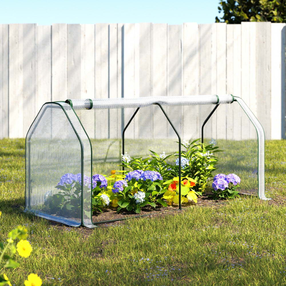 Mini Greenhouse PE Cover Green House Roll - Up Zippered Door 1.2x0.5x0.6M - Home & Garden > Greenhouses > Greenhouses & Accessories - Rivercity House & Home Co. (ABN 18 642 972 209) - Affordable Modern Furniture Australia