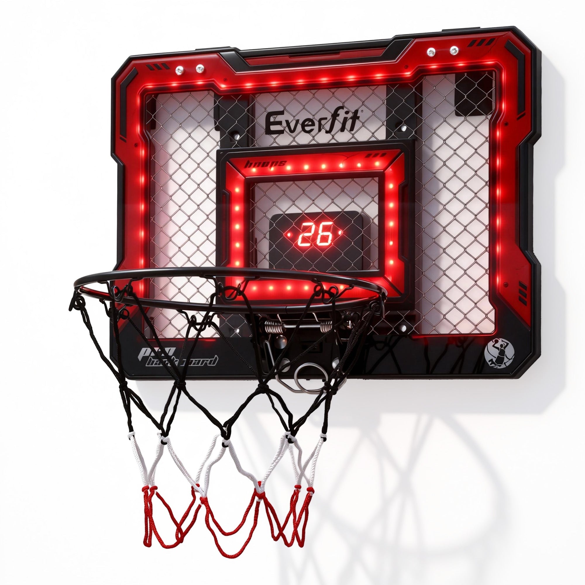 Mini Indoor Basketball Hoop Over Door with LED Scoreboard 40x30cm - Multi-color - Sports & Fitness > Ball Sports > Basketball & Basketball Accessories - Rivercity House & Home Co. (ABN 18 642 972 209) - Affordable Modern Furniture Australia