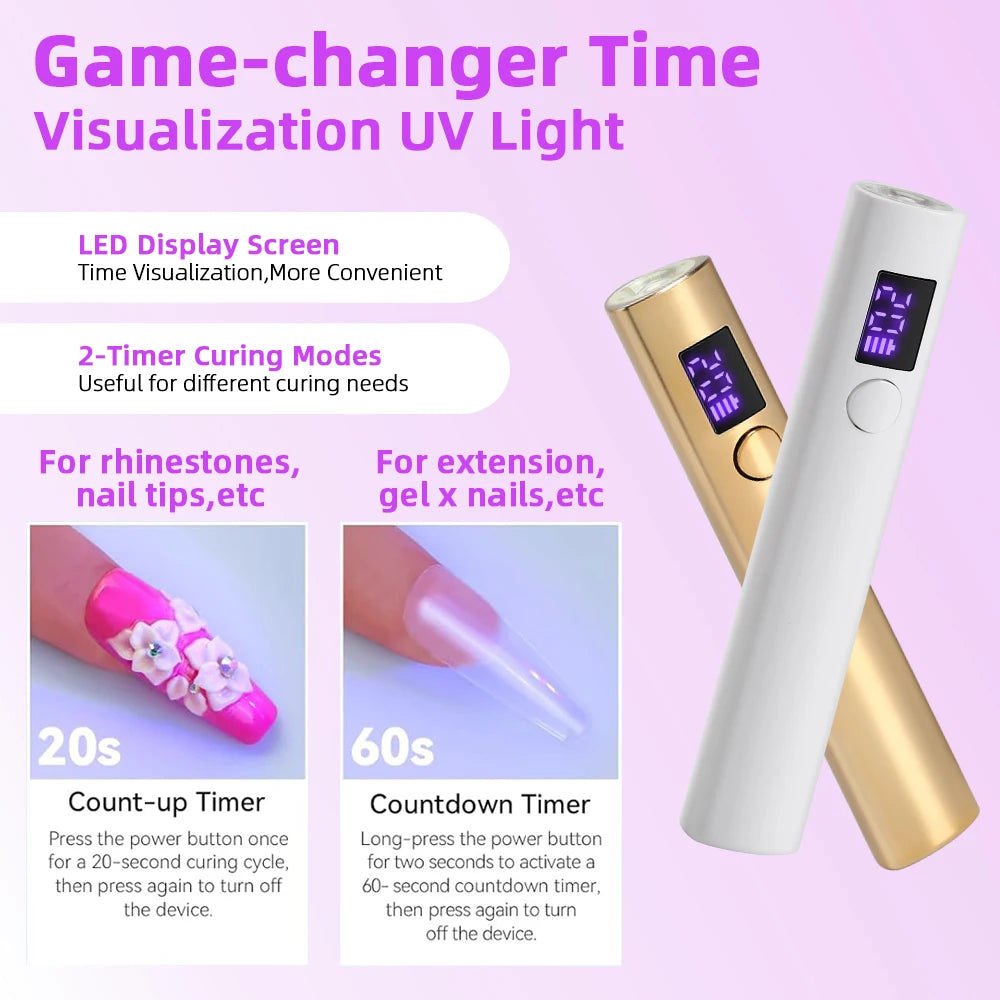 Mini USB UV LED Nail Dryer Lamp - Gold - Health & Beauty > Makeup > Nail Care - Rivercity House & Home Co. (ABN 18 642 972 209) - Affordable Modern Furniture Australia