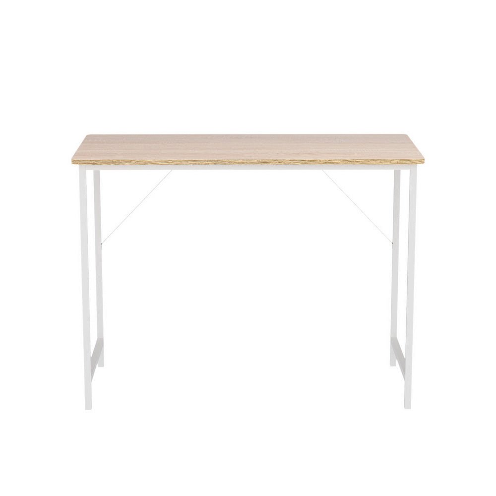 Minimalist Metal Desk (White) - Rivercity House & Home Co. (ABN 18 642 972 209) - Affordable Modern Furniture Australia
