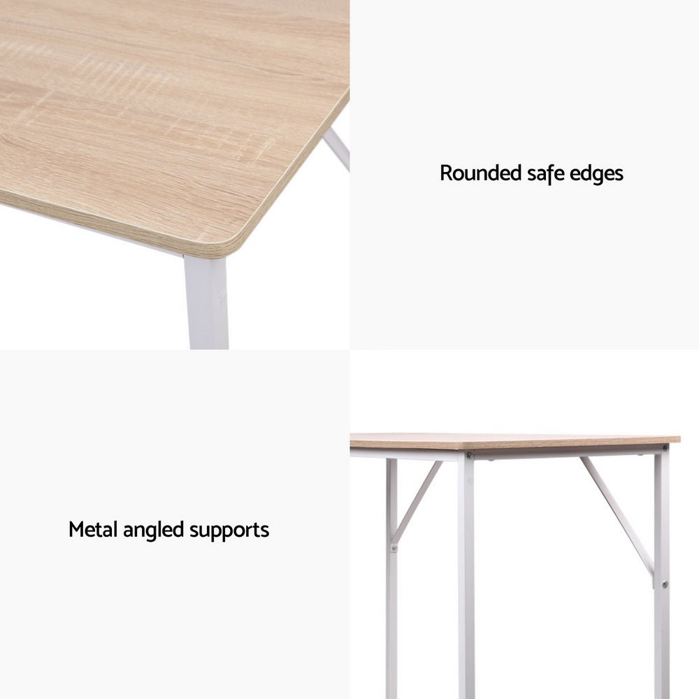 Minimalist Metal Desk (White) - Rivercity House & Home Co. (ABN 18 642 972 209) - Affordable Modern Furniture Australia