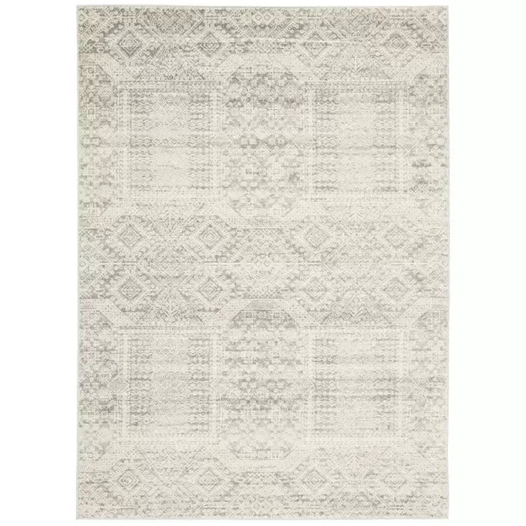 Mirage Rug 400 x 300cm Transitional Moroccan Style - Silver - Home & Garden > Rugs > Outdoor Rugs - Rivercity House & Home Co. (ABN 18 642 972 209) - Affordable Modern Furniture Australia