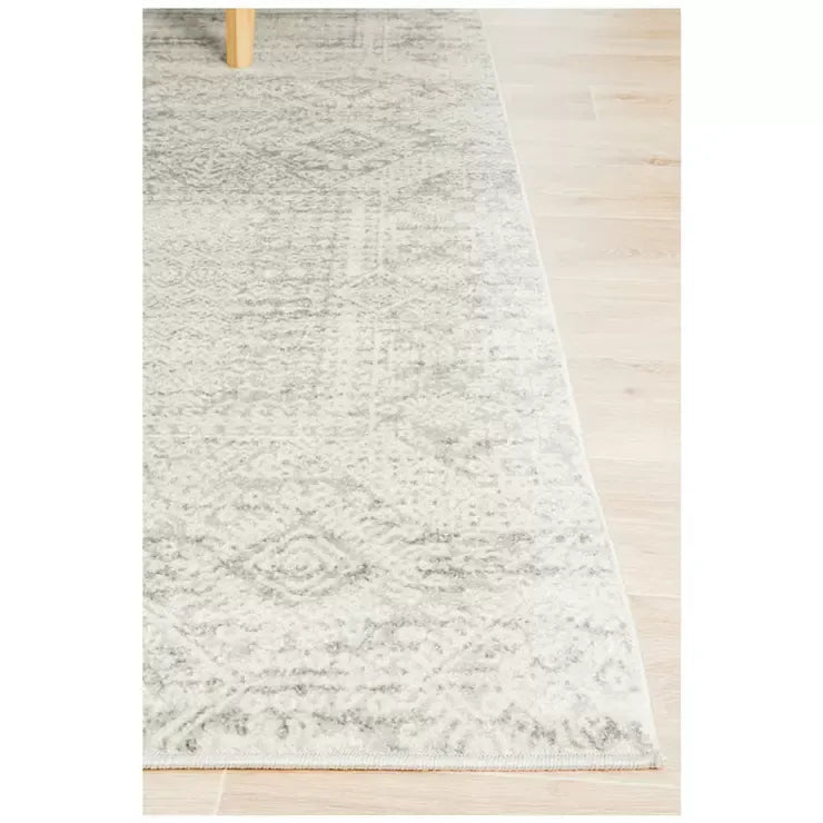 Mirage Rug 400 x 300cm Transitional Moroccan Style - Silver - Home & Garden > Rugs > Outdoor Rugs - Rivercity House & Home Co. (ABN 18 642 972 209) - Affordable Modern Furniture Australia