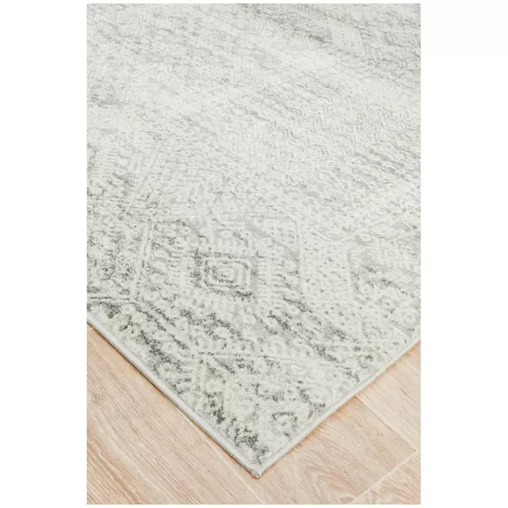 Mirage Rug 400 x 300cm Transitional Moroccan Style - Silver - Home & Garden > Rugs > Outdoor Rugs - Rivercity House & Home Co. (ABN 18 642 972 209) - Affordable Modern Furniture Australia