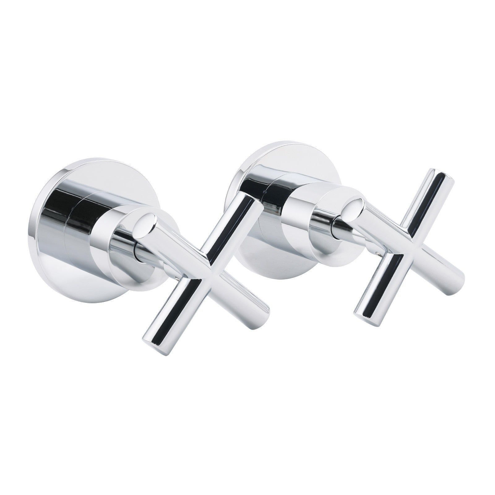 Mirror Chrome 1/4 Turn Twin Taps Hot Cold Water Control Mixer For Bath Spout Set - Furniture > Bathroom > Shower Heads & Screens - Rivercity House & Home Co. (ABN 18 642 972 209) - Affordable Modern Furniture Australia