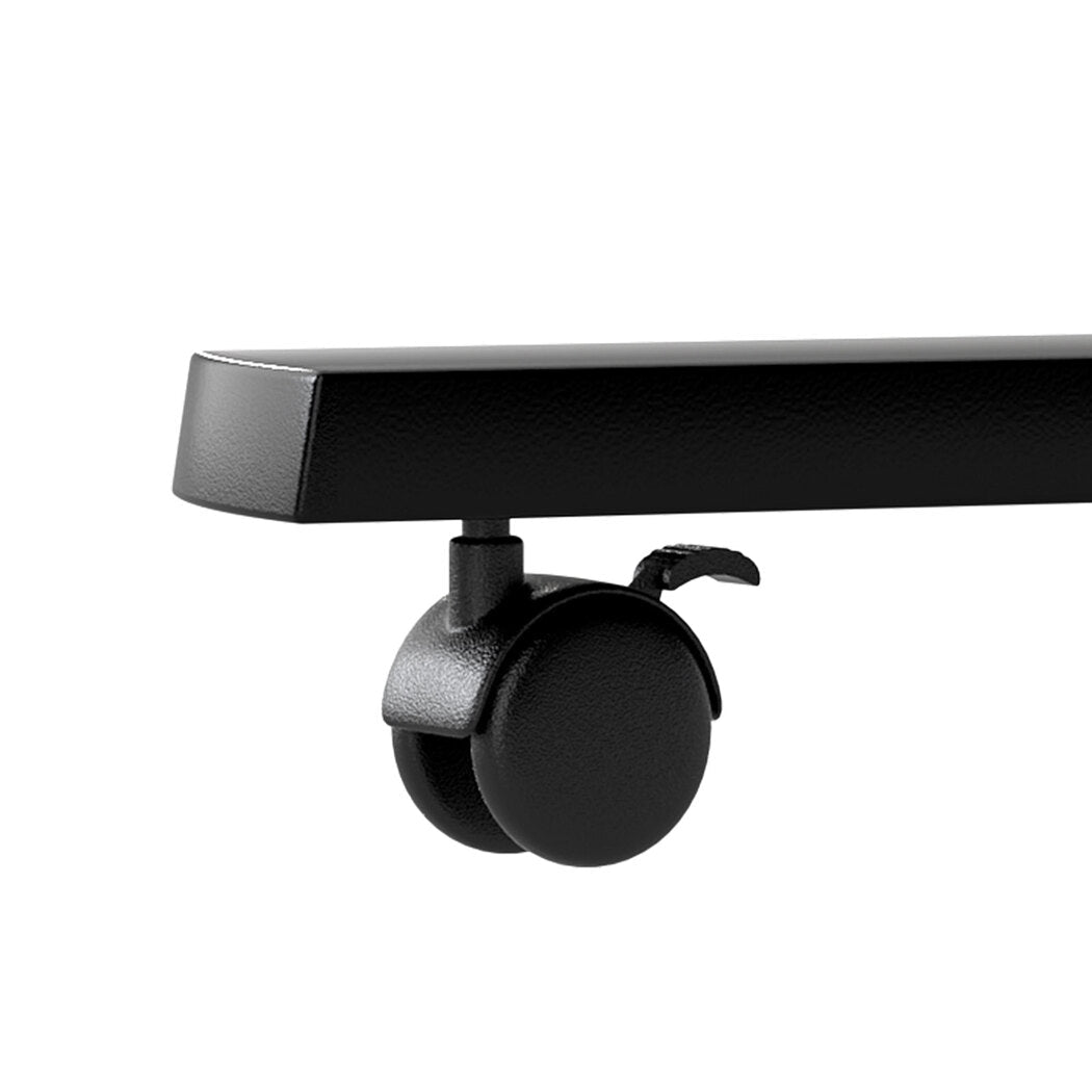 Mobile Adjustable Height Standing Desk with Keyboard Tray and Wheels - Black - Rivercity House & Home Co. (ABN 18 642 972 209) - Affordable Modern Furniture Australia