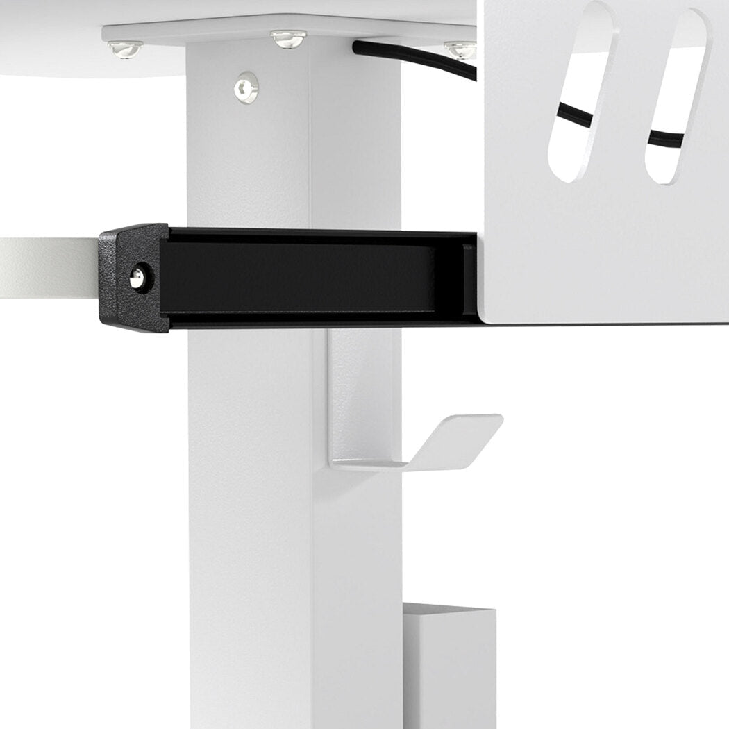 Mobile Adjustable Height Standing Desk with Keyboard Tray and Wheels - White - Rivercity House & Home Co. (ABN 18 642 972 209) - Affordable Modern Furniture Australia