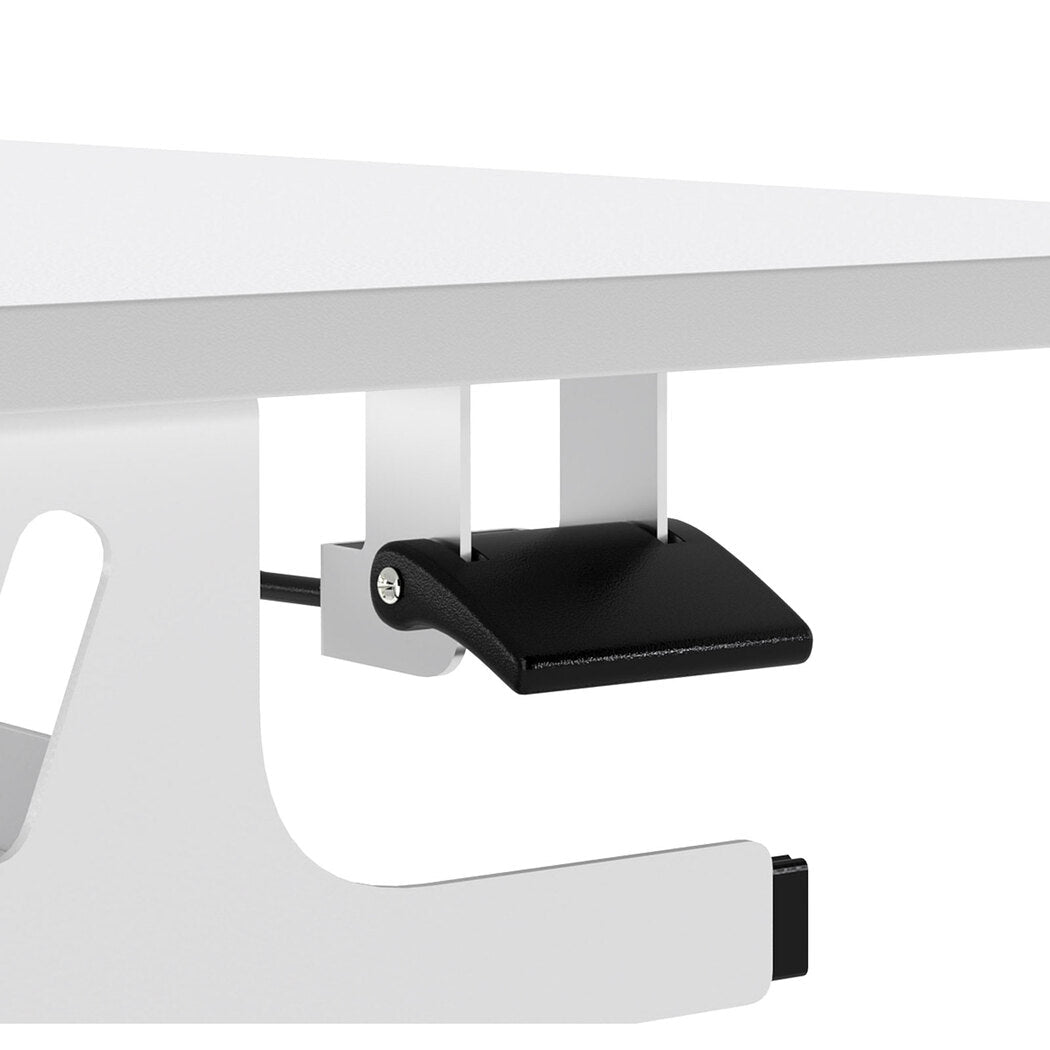 Mobile Adjustable Height Standing Desk with Keyboard Tray and Wheels - White - Rivercity House & Home Co. (ABN 18 642 972 209) - Affordable Modern Furniture Australia