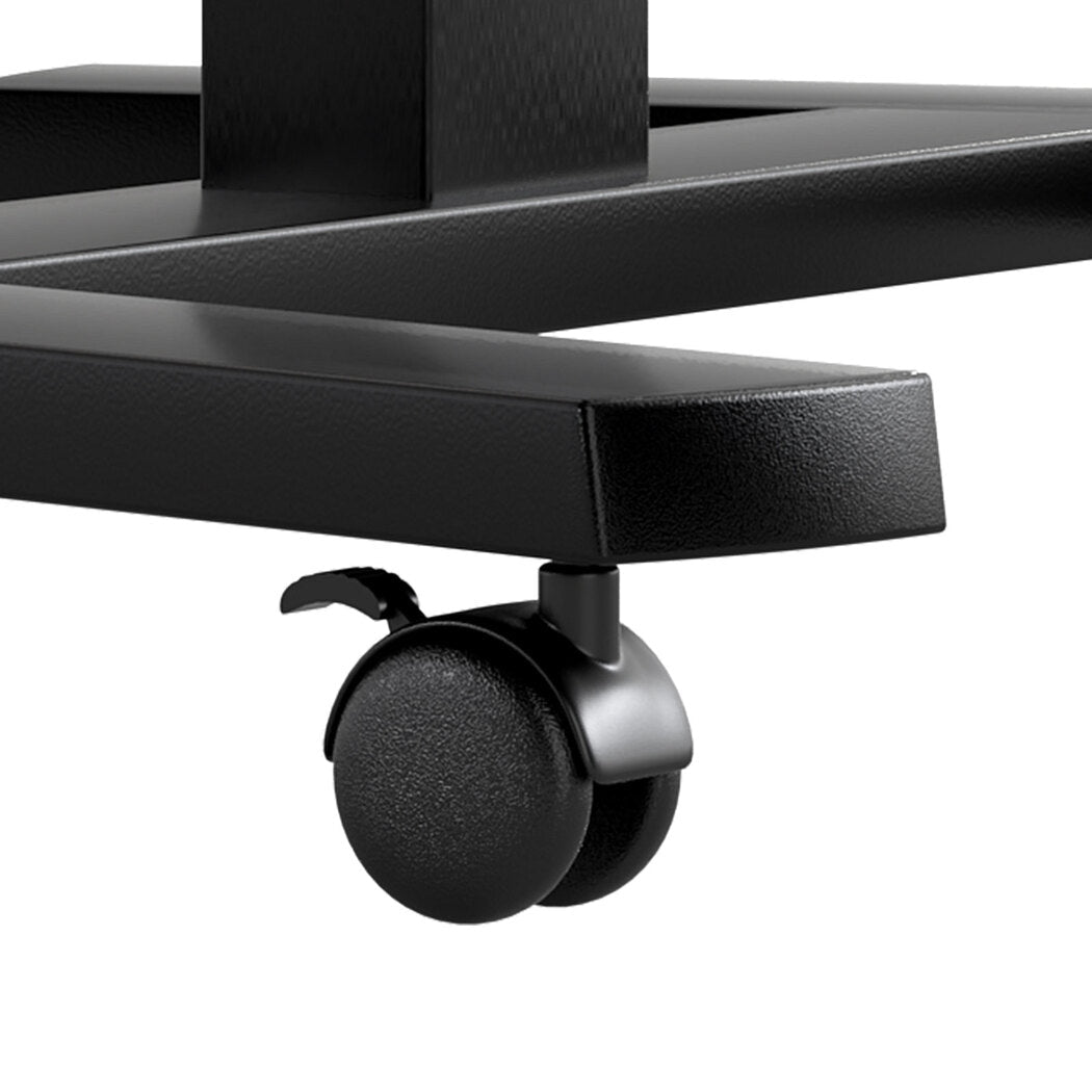 Mobile Adjustable Height Standing Desk with Wheels and Lock - Black - Rivercity House & Home Co. (ABN 18 642 972 209) - Affordable Modern Furniture Australia