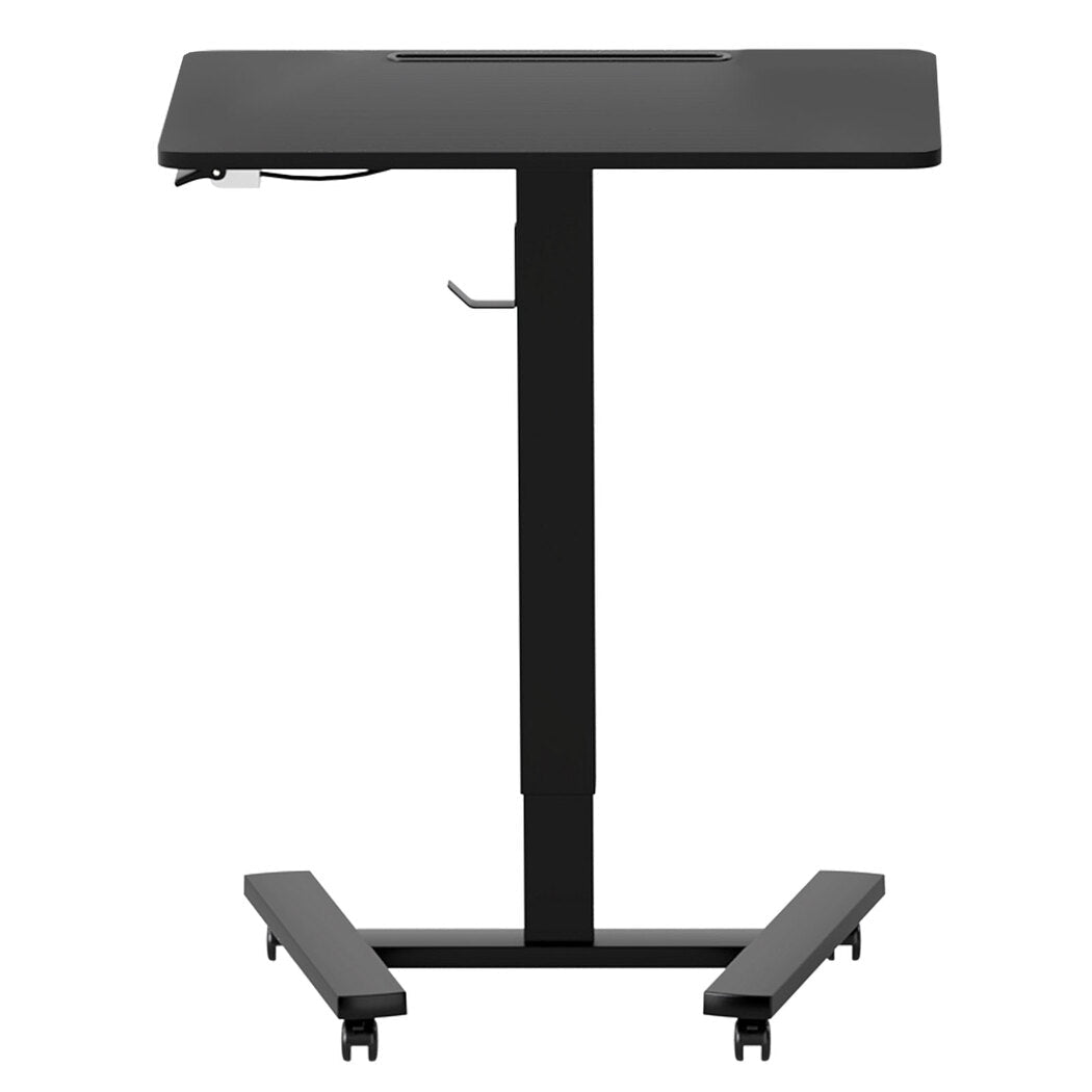 Mobile Adjustable Height Standing Desk with Wheels and Lock - Black - Rivercity House & Home Co. (ABN 18 642 972 209) - Affordable Modern Furniture Australia
