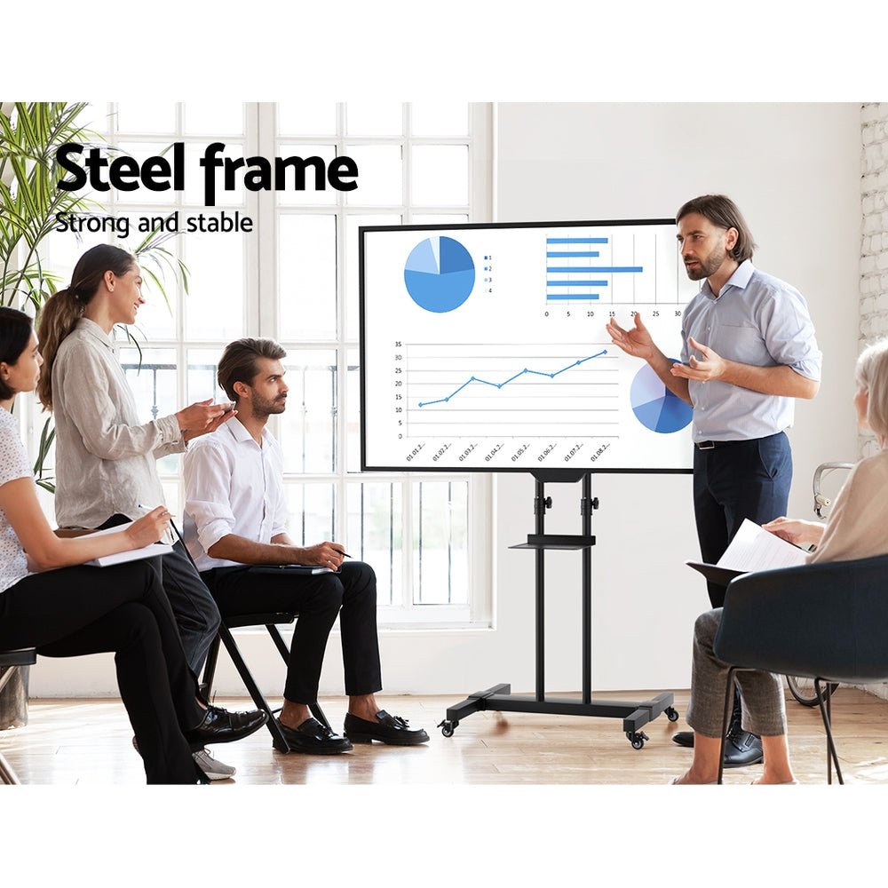 Mobile TV Stand for 23" - 65" TVs Mount Bracket Portable Solid Trolley Cart - Furniture > Living Room > TV Units - Rivercity House & Home Co. (ABN 18 642 972 209) - Affordable Modern Furniture Australia