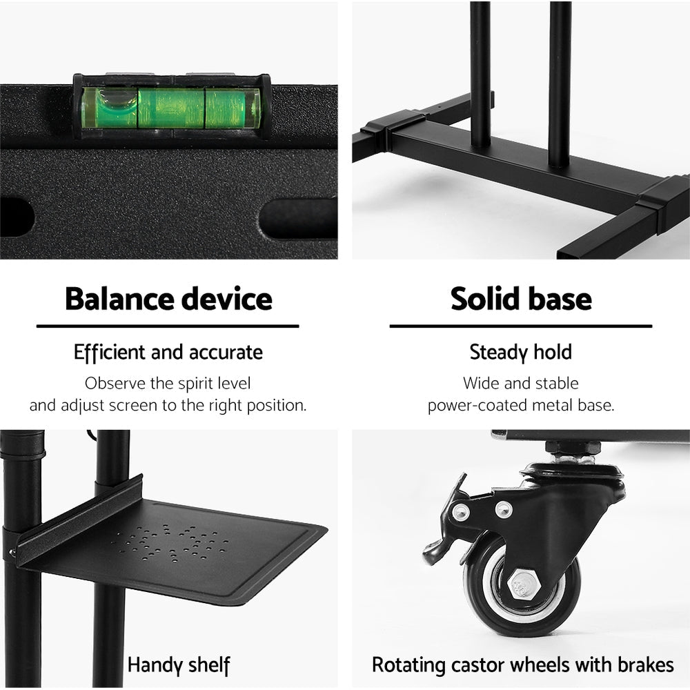 Mobile TV Stand for 23" - 65" TVs Mount Bracket Portable Solid Trolley Cart - Furniture > Living Room > TV Units - Rivercity House & Home Co. (ABN 18 642 972 209) - Affordable Modern Furniture Australia