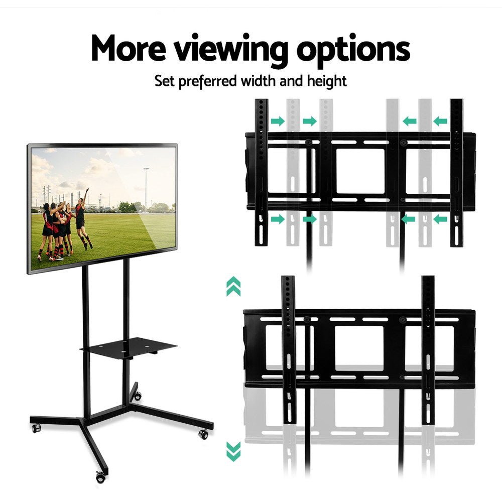 Mobile TV Stand for 32" - 65" TVs Mount Bracket Portable Shelf Trolley Cart - Furniture > Living Room > TV Units - Rivercity House & Home Co. (ABN 18 642 972 209) - Affordable Modern Furniture Australia