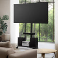 Mobile TV Stand with Swivel Mount for 32"-70" TVs on Trolley Cart - Black