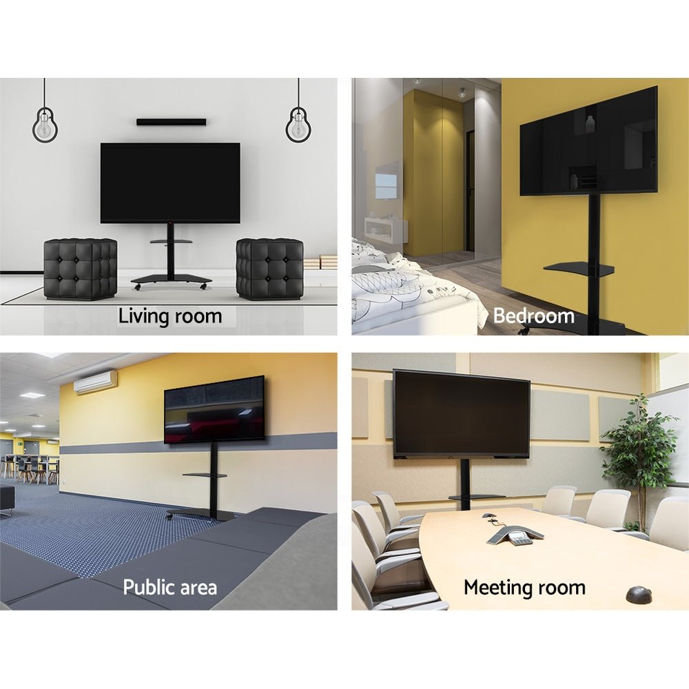 Mobile TV Stand for 32" - 70" TVs Mount Bracket Portable Solid Trolley Cart - Furniture > Living Room > TV Units - Rivercity House & Home Co. (ABN 18 642 972 209) - Affordable Modern Furniture Australia