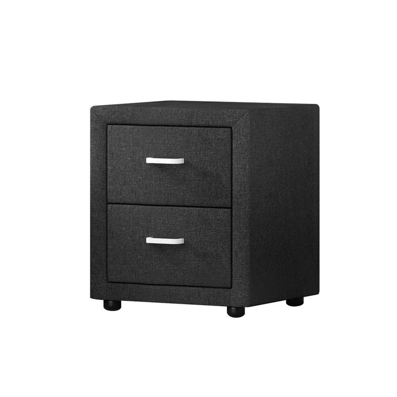 Moda Bedside Table Charcoal - Rivercity House & Home Co. (ABN 18 642 972 209) - Affordable Modern Furniture Australia