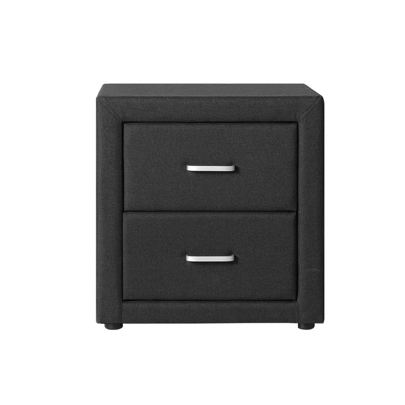 Moda Bedside Table Charcoal - Rivercity House & Home Co. (ABN 18 642 972 209) - Affordable Modern Furniture Australia