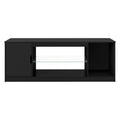 Modern 140cm TV Stand Storage with LED Lighting - Black