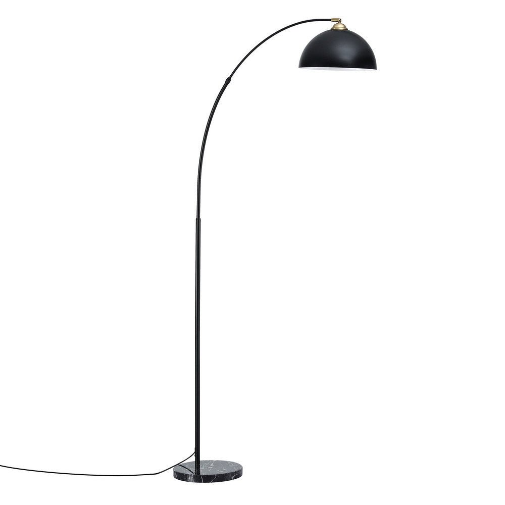 Modern Arched Floor Lamp Black Standing Heavy - Duty Marble Base for Living Room Bedroom - Home & Garden > Lighting > Floor Lamps - Rivercity House & Home Co. (ABN 18 642 972 209) - Affordable Modern Furniture Australia