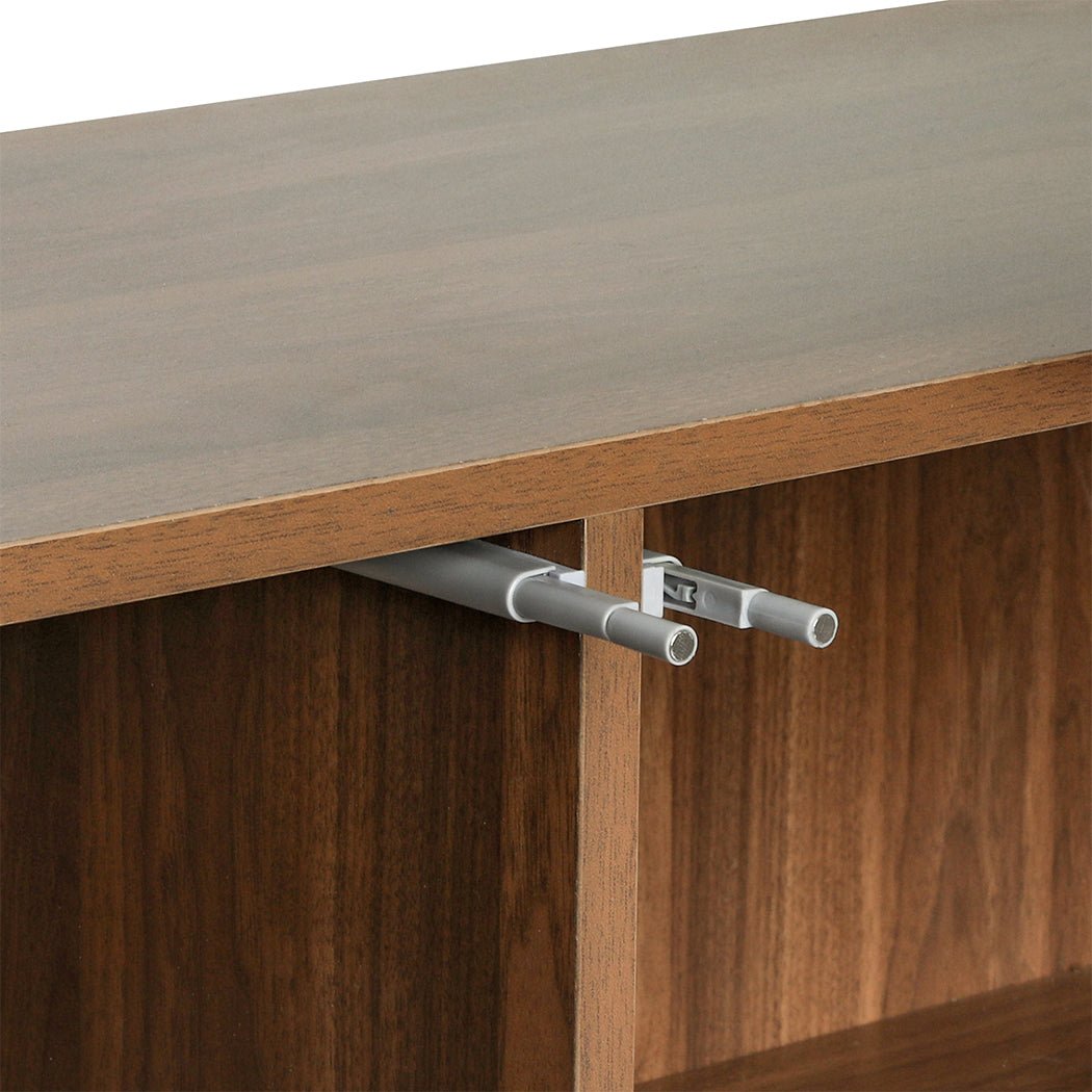 Modern Buffet Sideboard Storage Cabinet with Drawers and Shelves - Walnut - Rivercity House & Home Co. (ABN 18 642 972 209) - Affordable Modern Furniture Australia