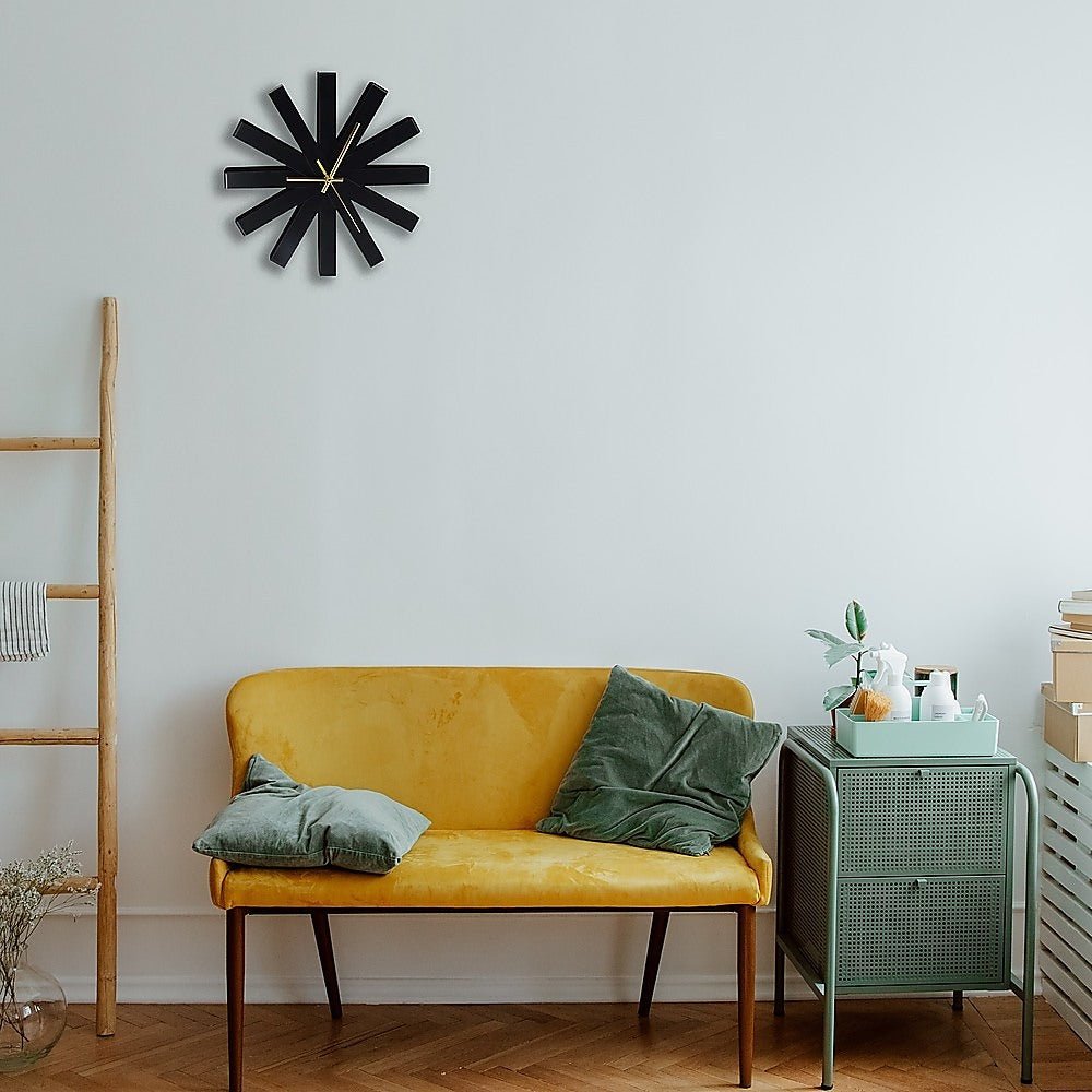 Modern Ribbon Wall Clock 30cm Stainless Steel - Silver - Home & Garden > Decor > Clocks - Rivercity House & Home Co. (ABN 18 642 972 209) - Affordable Modern Furniture Australia